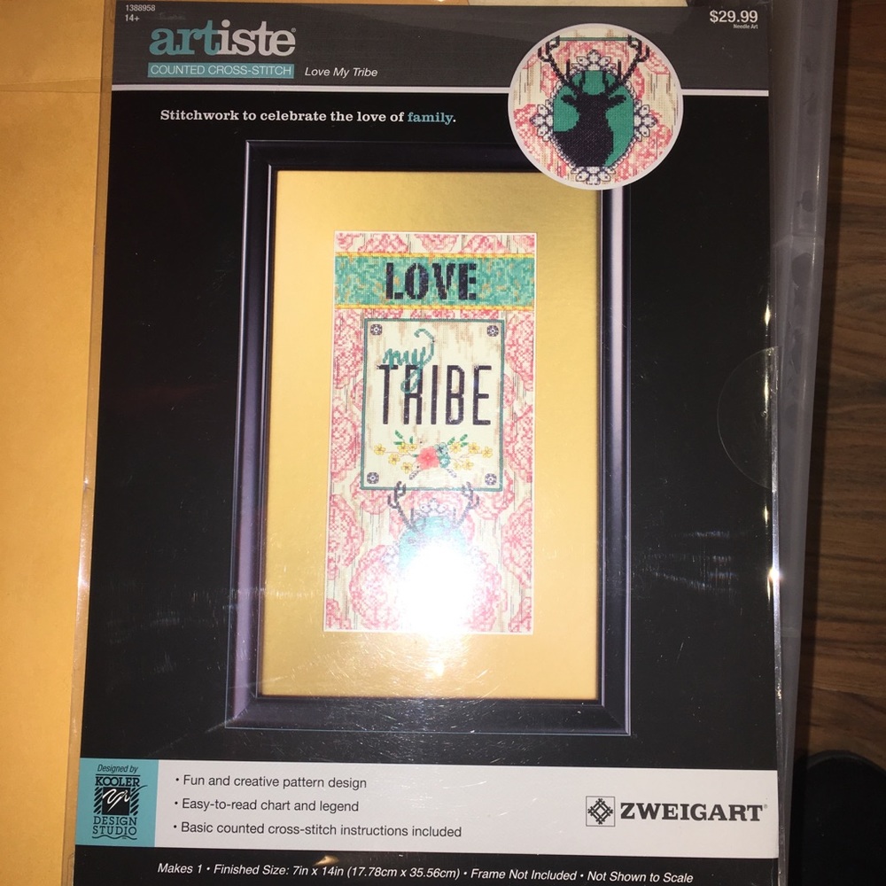 Counted Cross-Stitch Love My Tribe needle Art